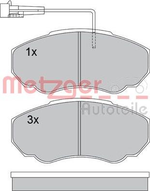 Metzger 1170227 - Гальмівні колодки, дискові гальма autocars.com.ua