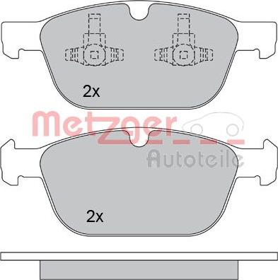 Metzger 1170229 - Тормозные колодки, дисковые, комплект avtokuzovplus.com.ua