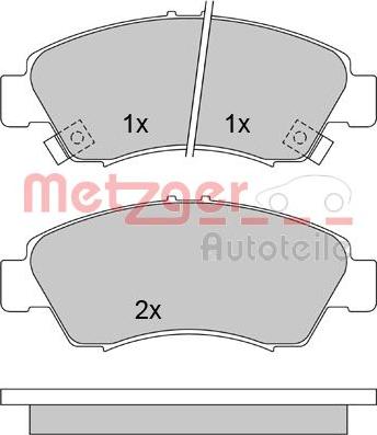 Metzger 1170230 - Гальмівні колодки, дискові гальма autocars.com.ua