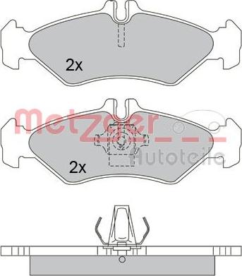 Metzger 1170237 - Гальмівні колодки, дискові гальма autocars.com.ua