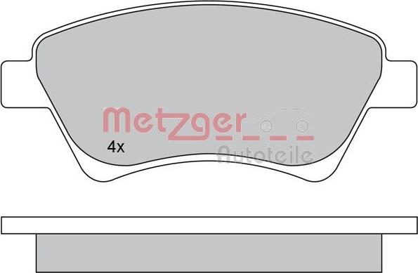 Metzger 1170240 - Тормозные колодки, дисковые, комплект autodnr.net