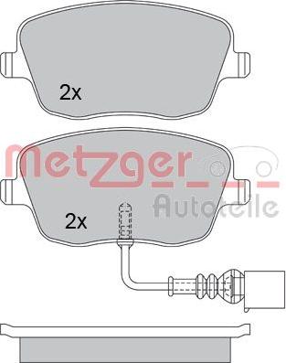 Metzger 1170246 - Тормозные колодки, дисковые, комплект autodnr.net