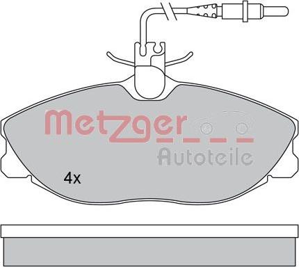 Metzger 1170253 - Тормозные колодки, дисковые, комплект autodnr.net