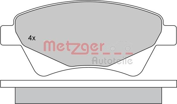 Metzger 1170255 - Тормозные колодки, дисковые, комплект autodnr.net