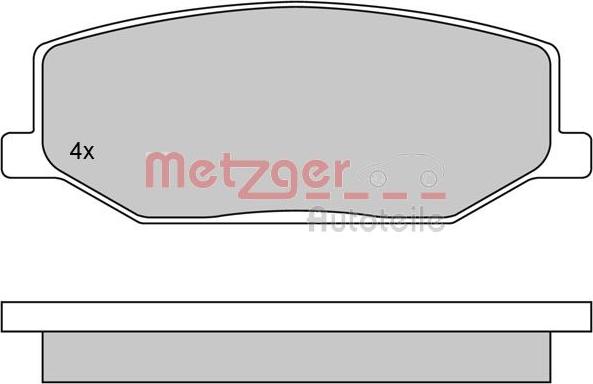 Metzger 1170259 - Тормозные колодки, дисковые, комплект avtokuzovplus.com.ua