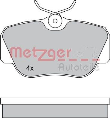 Metzger 1170266 - Гальмівні колодки, дискові гальма autocars.com.ua