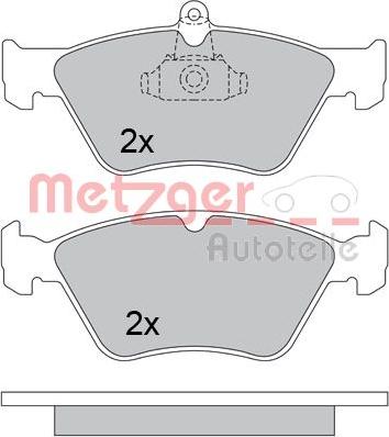 Metzger 1170279 - Гальмівні колодки, дискові гальма autocars.com.ua