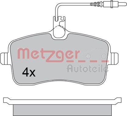 Metzger 1170283 - Тормозные колодки, дисковые, комплект avtokuzovplus.com.ua