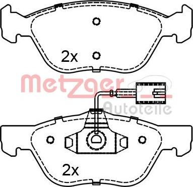 Metzger 1170285 - Тормозные колодки, дисковые, комплект avtokuzovplus.com.ua