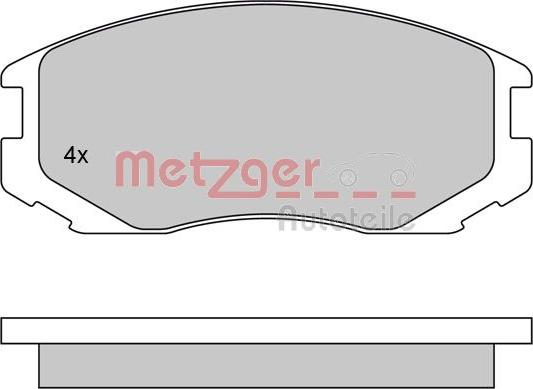 Metzger 1170294 - Тормозные колодки, дисковые, комплект avtokuzovplus.com.ua