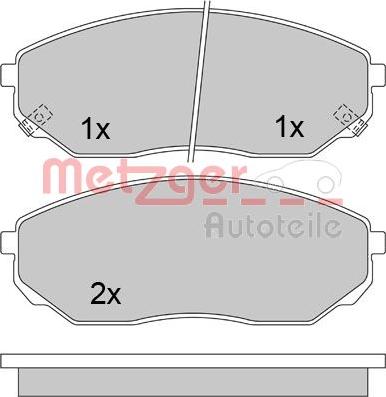 Metzger 1170297 - Тормозные колодки, дисковые, комплект avtokuzovplus.com.ua