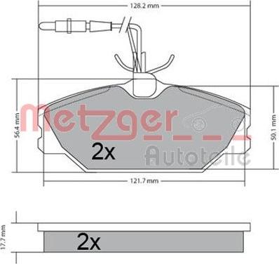 Metzger 1170301 - Тормозные колодки, дисковые, комплект autodnr.net