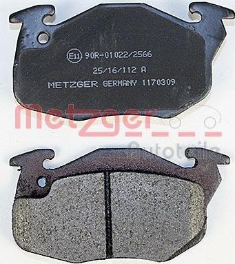 Metzger 1170309 - Гальмівні колодки, дискові гальма autocars.com.ua