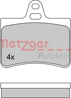 Metzger 1170311 - Гальмівні колодки, дискові гальма autocars.com.ua