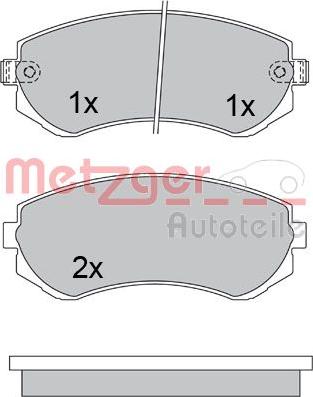 Metzger 1170317 - Гальмівні колодки, дискові гальма autocars.com.ua