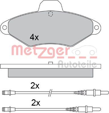 Metzger 1170319 - Гальмівні колодки, дискові гальма autocars.com.ua