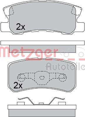 Metzger 1170323 - Тормозные колодки, дисковые, комплект autodnr.net