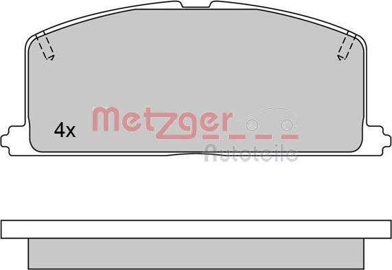 Metzger 1170327 - Гальмівні колодки, дискові гальма autocars.com.ua
