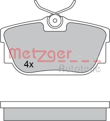 Metzger 1170332 - Тормозные колодки, дисковые, комплект autodnr.net