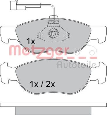 Metzger 1170338 - Гальмівні колодки, дискові гальма autocars.com.ua