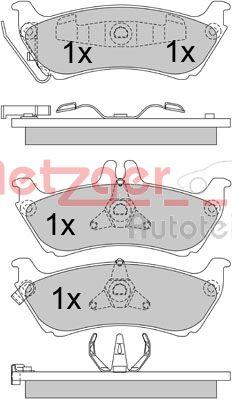 Metzger 1170339 - Гальмівні колодки, дискові гальма autocars.com.ua