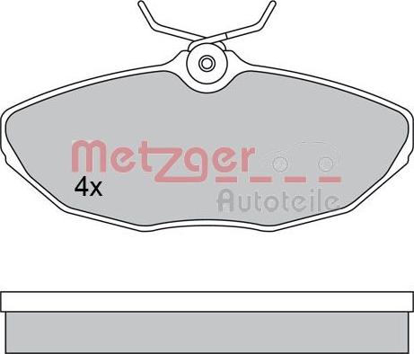 Metzger 1170341 - Гальмівні колодки, дискові гальма autocars.com.ua