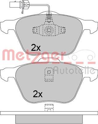 Metzger 1170342 - Тормозные колодки, дисковые, комплект avtokuzovplus.com.ua