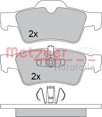 Metzger 1170345 - Гальмівні колодки, дискові гальма autocars.com.ua