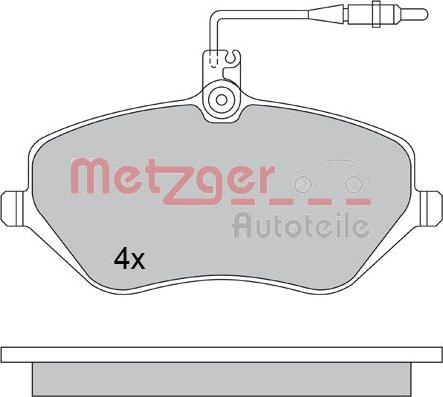 Metzger 1170346 - Гальмівні колодки, дискові гальма autocars.com.ua