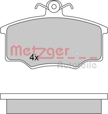 Metzger 1170350 - Тормозные колодки, дисковые, комплект autodnr.net