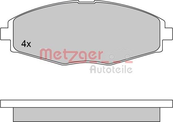 Metzger 1170354 - Тормозные колодки, дисковые, комплект avtokuzovplus.com.ua