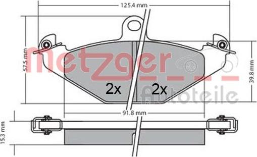 Metzger 1170362 - Тормозные колодки, дисковые, комплект avtokuzovplus.com.ua