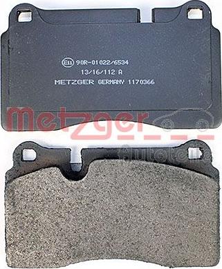 Metzger 1170366 - Тормозные колодки, дисковые, комплект avtokuzovplus.com.ua