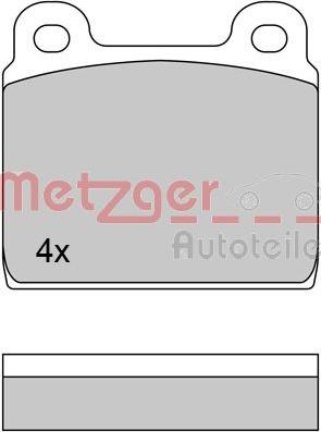 Metzger 1170370 - Тормозные колодки, дисковые, комплект autodnr.net