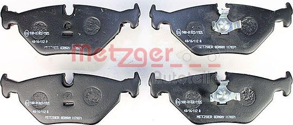 Metzger 1170371 - Тормозные колодки, дисковые, комплект avtokuzovplus.com.ua