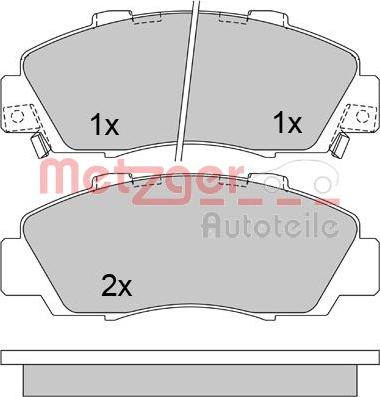 Metzger 1170373 - Гальмівні колодки, дискові гальма autocars.com.ua