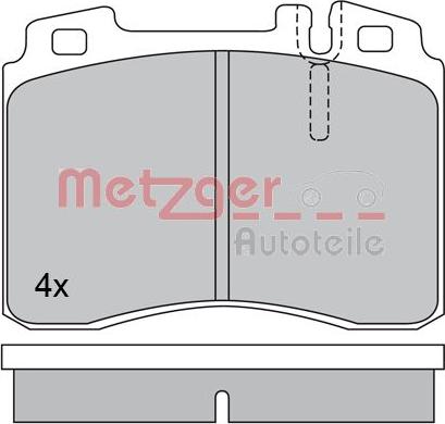 Metzger 1170374 - Гальмівні колодки, дискові гальма autocars.com.ua