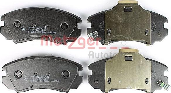 Metzger 1170379 - Тормозные колодки, дисковые, комплект avtokuzovplus.com.ua