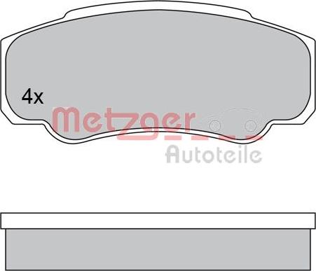 Metzger 1170381 - Тормозные колодки, дисковые, комплект autodnr.net