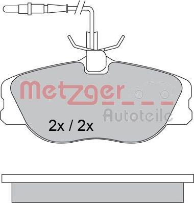 Metzger 1170386 - Тормозные колодки, дисковые, комплект avtokuzovplus.com.ua