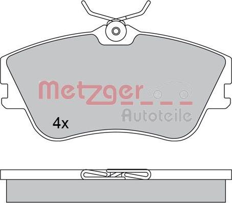Metzger 1170389 - Тормозные колодки, дисковые, комплект autodnr.net