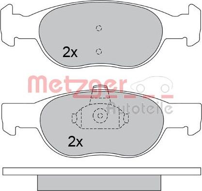 Metzger 1170390 - Гальмівні колодки, дискові гальма autocars.com.ua