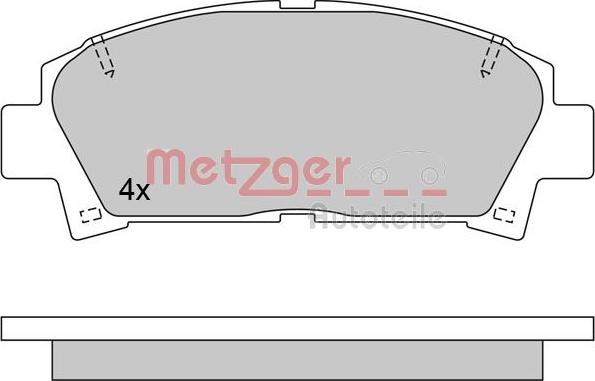 Metzger 1170398 - Тормозные колодки, дисковые, комплект autodnr.net