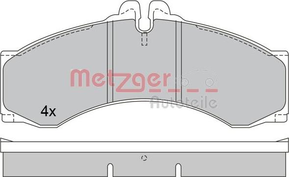 Metzger 1170400 - Гальмівні колодки, дискові гальма autocars.com.ua