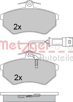 Metzger 1170412 - Тормозные колодки, дисковые, комплект autodnr.net