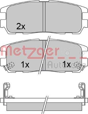 Metzger 1170414 - Тормозные колодки, дисковые, комплект avtokuzovplus.com.ua