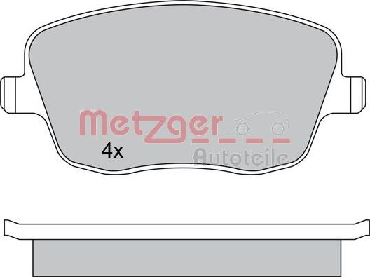 Metzger 1170417 - Гальмівні колодки, дискові гальма autocars.com.ua