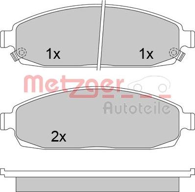 Metzger 1170423 - Гальмівні колодки, дискові гальма autocars.com.ua