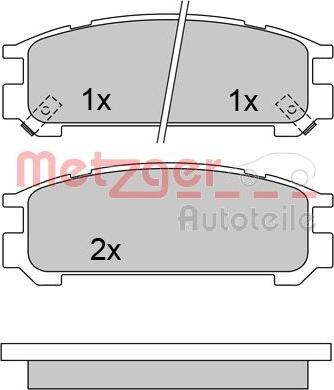 Metzger 1170429 - Тормозные колодки, дисковые, комплект avtokuzovplus.com.ua