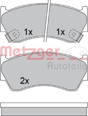 Metzger 1170433 - Тормозные колодки, дисковые, комплект avtokuzovplus.com.ua